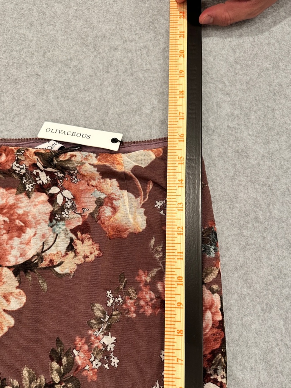 Olivaceous Anthropologie Brown Floral Mini Skirt - Picture 6 of 9